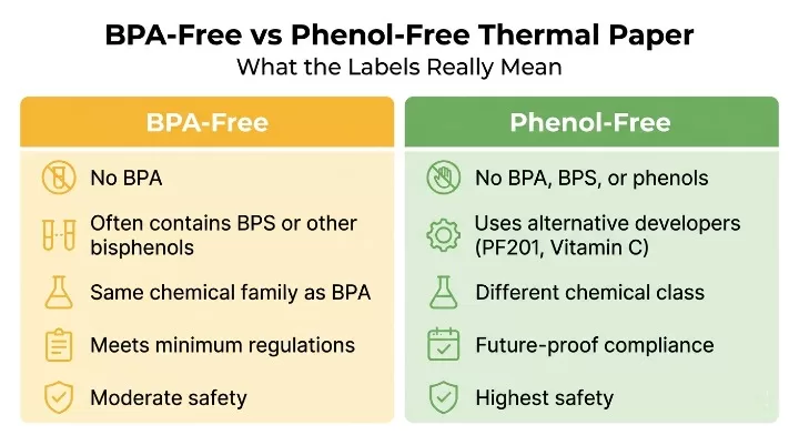 BPA-Free vs Phenol-Free thermal paper comparison